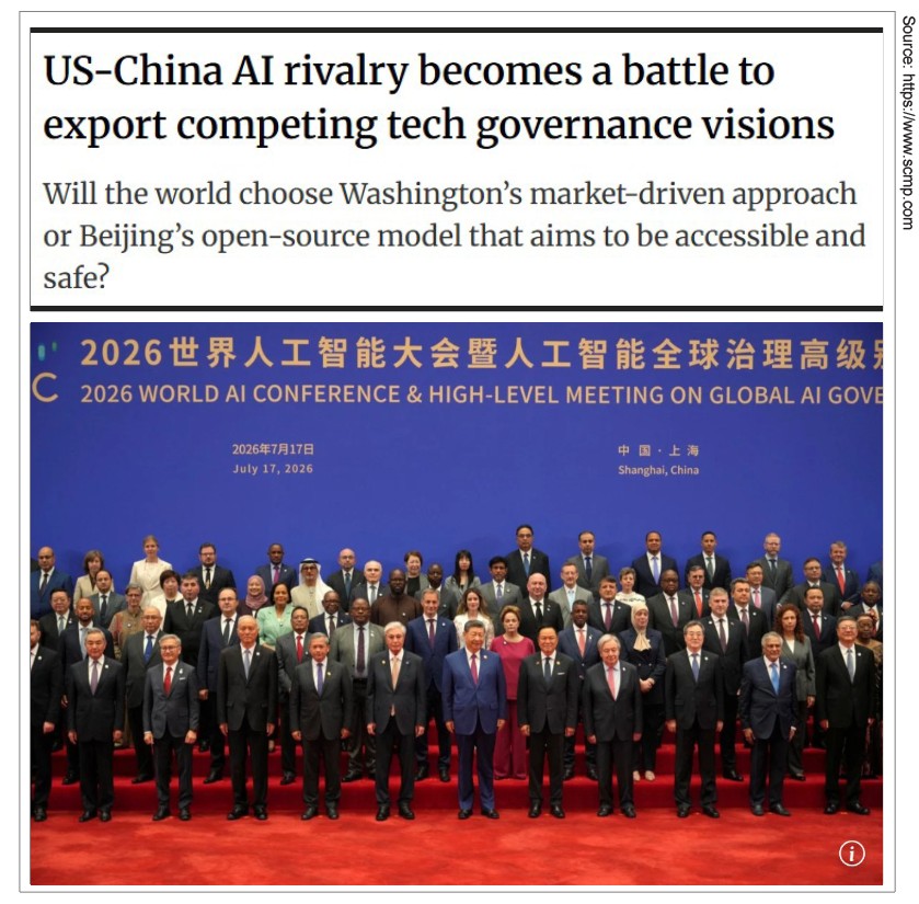 US-China AI rivalry becomes a battle to export competing tech governance visions